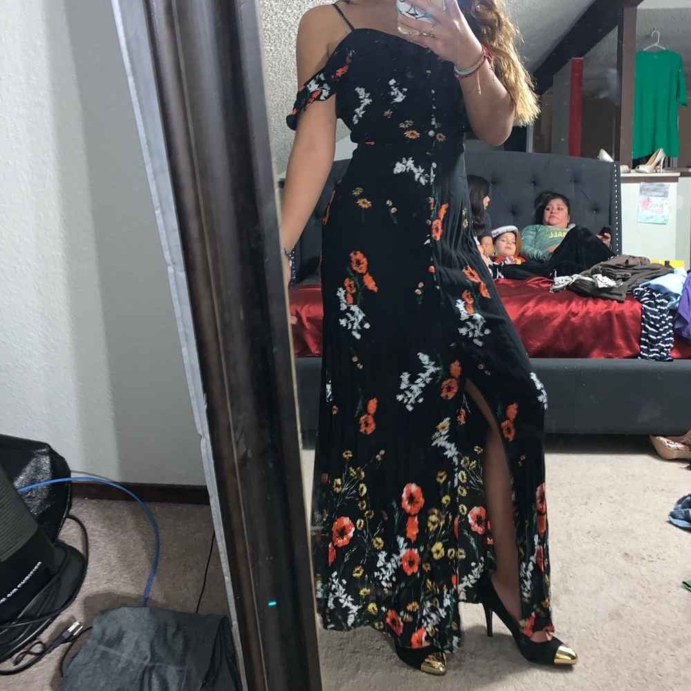 Black senorita spring maxi dress